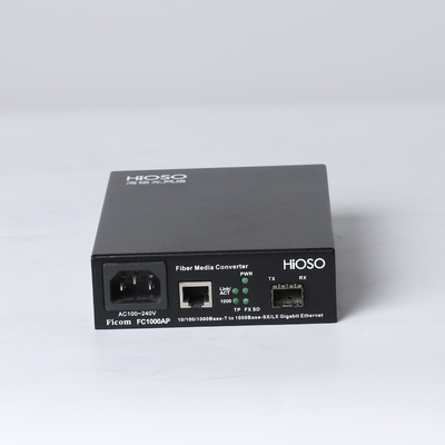 Hioso SFP Gigabit Fiber Media Converter Bộ thu phát quang truyền tải khoảng cách xa